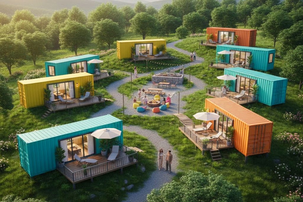 Khu Resort Container Glamping Ngoại thất