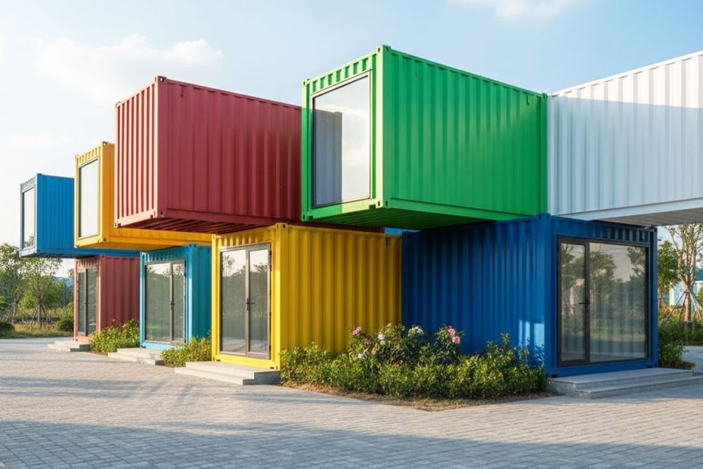 Ngoại thất Nhà Container Nhiều Màu Sắc (Color Palette)