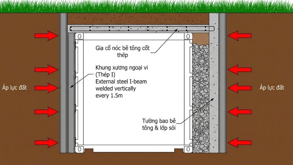 Làm hầm rượu vang (Wine Cellar) bằng container dưới lòng đất