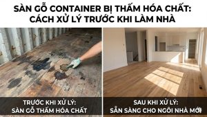 Sàn gỗ container bị thấm hóa chất