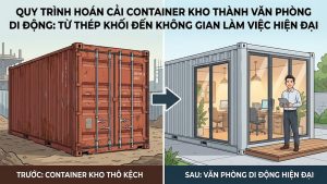 Quy Trình Hoán Cải Container Kho Thành Văn Phòng Di Động