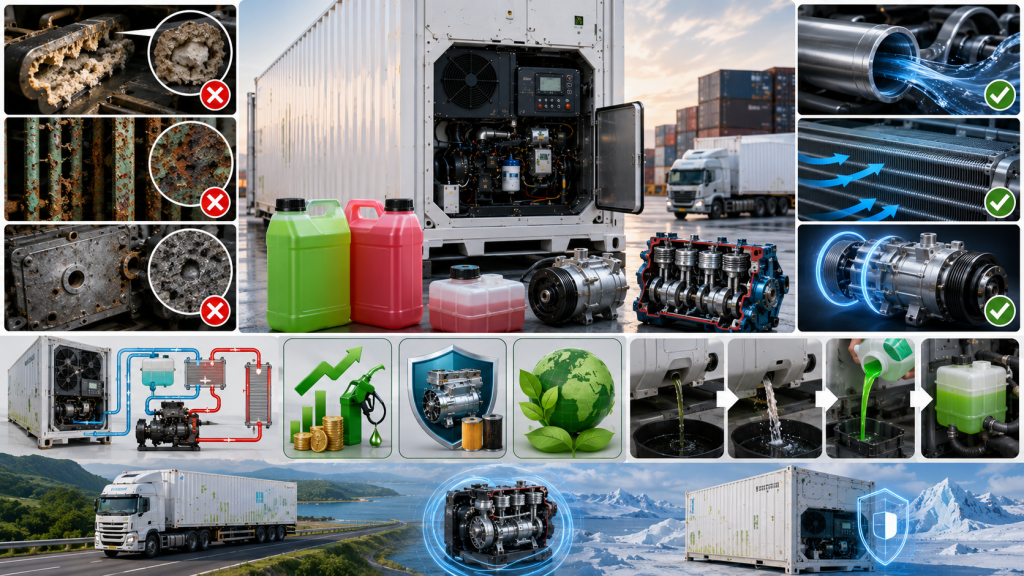 TẠI SAO NÊN DÙNG NƯỚC LÀM MÁT CHUYÊN DỤNG CHO MÁY LẠNH CONTAINER? GIẢI PHÁP CHỐNG ĐÓNG CẶN VÀ BẢO VỆ LỐC MÁY 2026