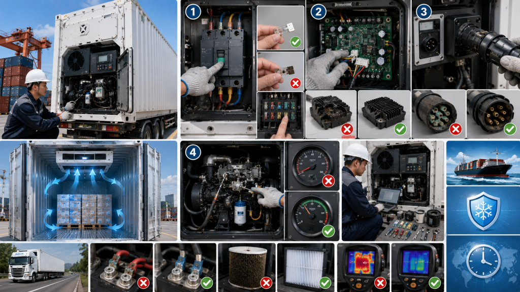 CÁCH XỬ LÝ KHI MÁY PHÁT ĐIỆN GENSET KHÔNG RA ĐIỆN TẠI CẢNG: KIỂM TRA CẦU CHÌ, AVR VÀ ĐẦU NỐI ĐIỆN