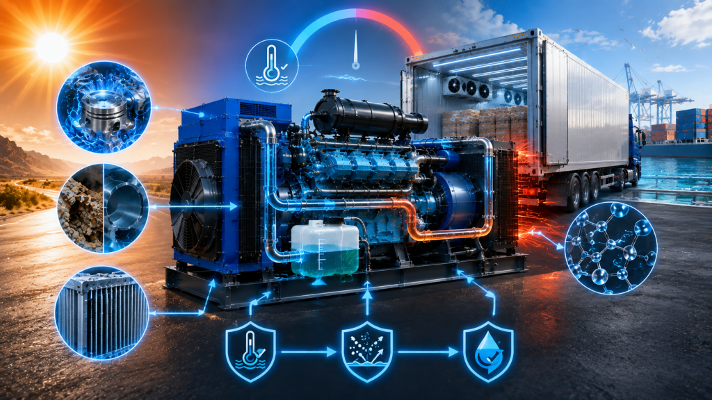 TẠI SAO NÊN DÙNG NƯỚC LÀM MÁT CHUYÊN DỤNG CHO MÁY PHÁT ĐIỆN GENSET?