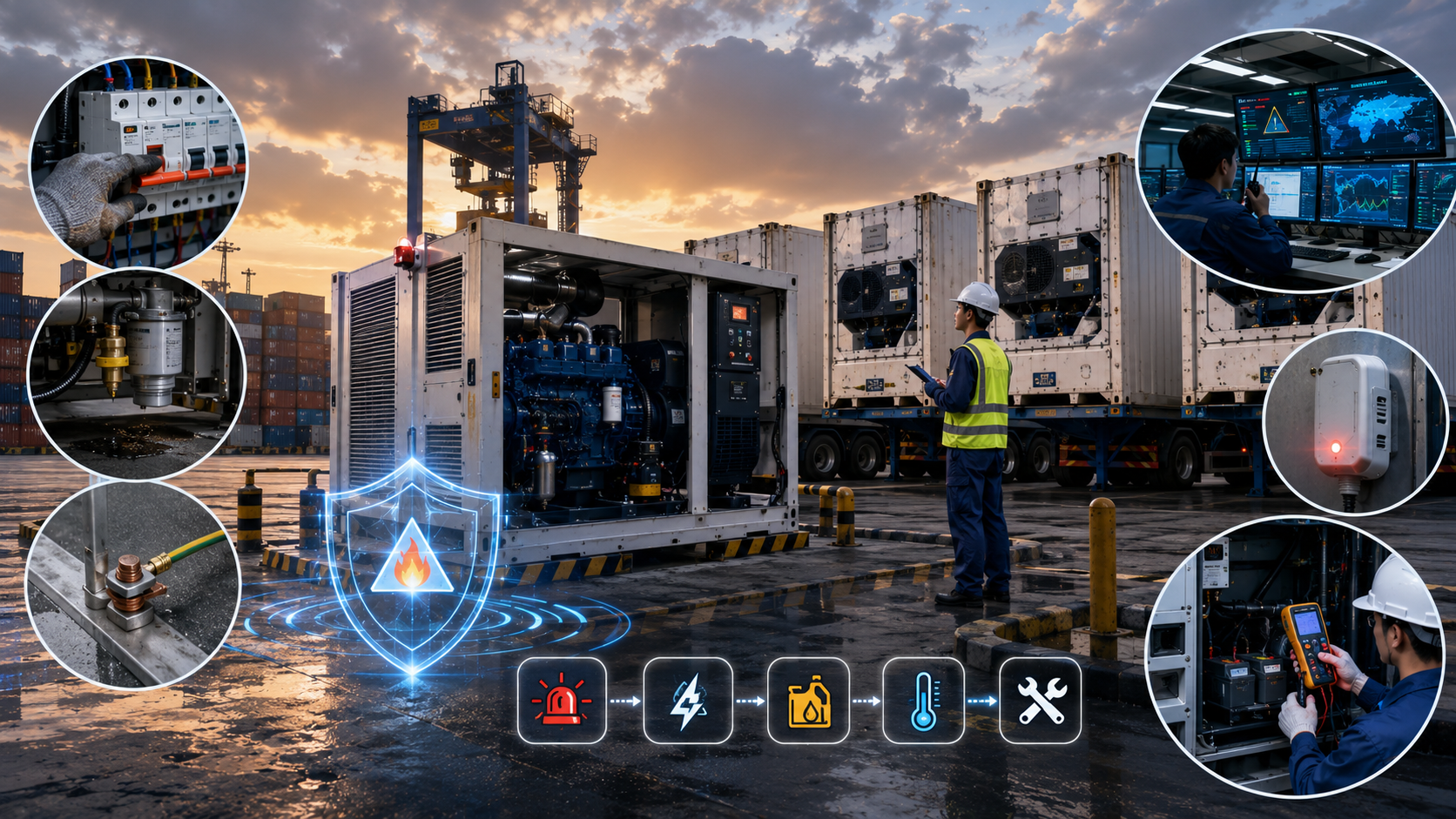PHÒNG CHỐNG CHÁY NỔ CHO MÁY PHÁT ĐIỆN GENSET TẠI BÃI