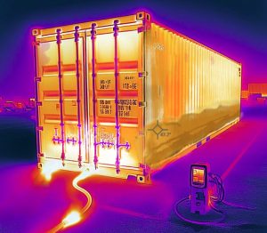 ỨNG DỤNG CAMERA NHIỆT QUÉT PHÁT HIỆN ĐIỂM RÒ RỈ NHIỆT VỎ LẠNH CONTAINER