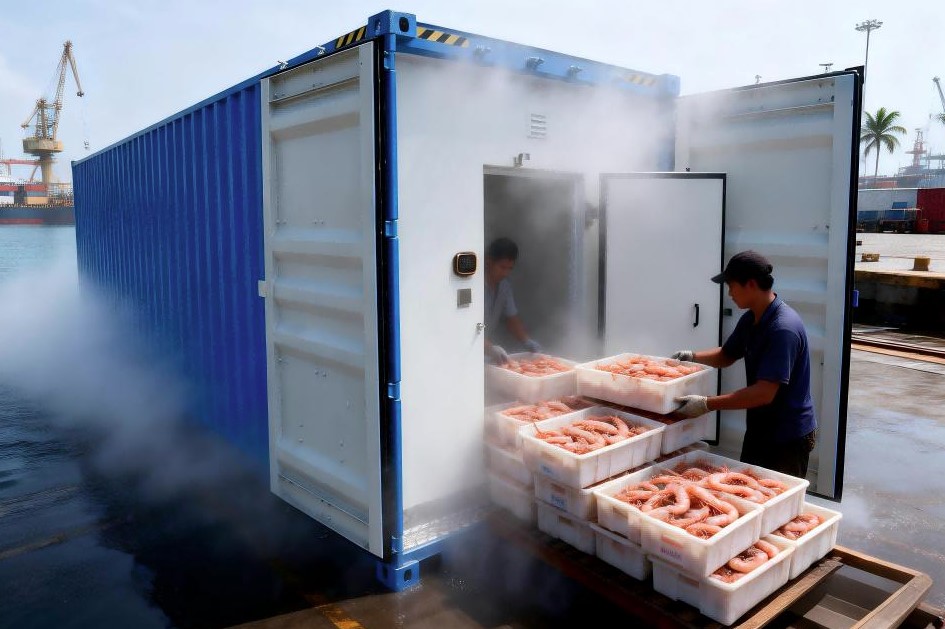 Lựa chọn vật liệu nhôm hay inox cho sàn container lạnh chở hải sản