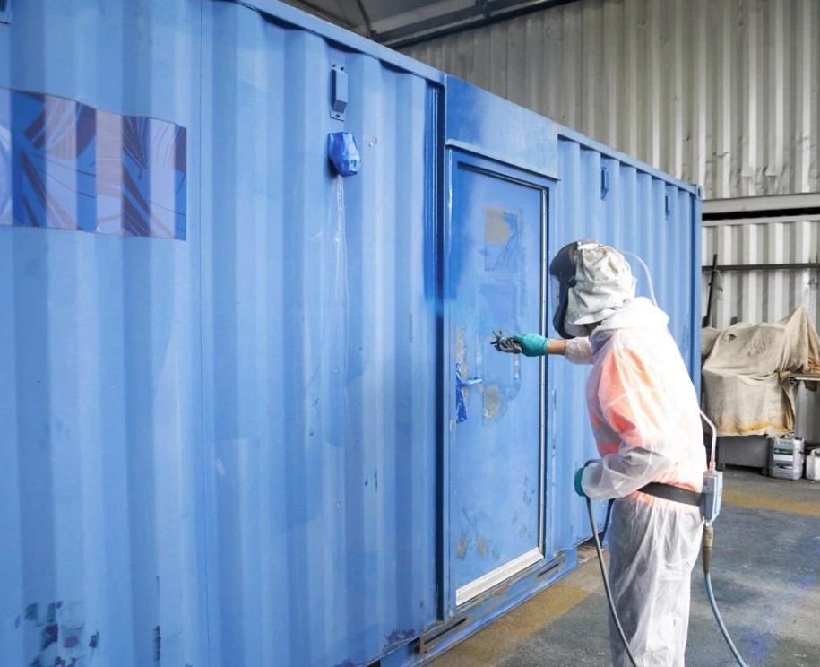 Sơn hoàn thiện container cắt ngắn