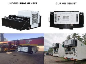 Phân biệt máy phát điện clip-on và underslung cho container lạnh